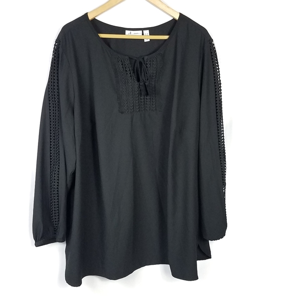 Denim&Co Tops - 3/$15 Denim & co black long sleeve top size 3X
